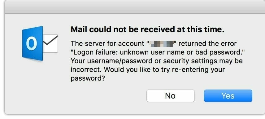 Outlook For Mac Keeps Refusing Correct Password